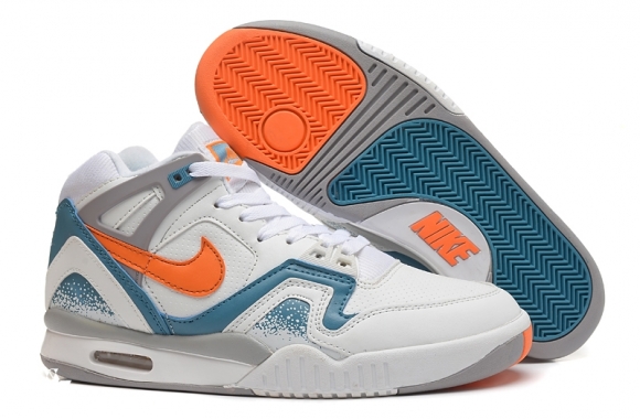 Air Tech Challenge Blanc Bleu Orange