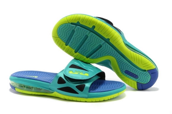 LeBron Claquette Bleu Vert