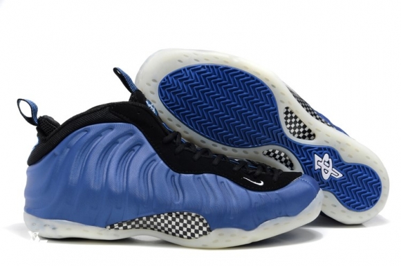 Nike Air Foamposite Noir Bleu Blanc