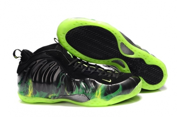 Nike Air Foamposite Noir Fluorescent Vert