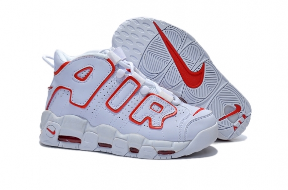 Nike Air More Uptempo Blanc Rouge