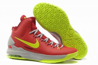Nike KD 5 Rouge Gris Fluorescent Vert