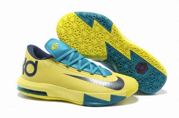 Nike KD 6 Jaune Bleu