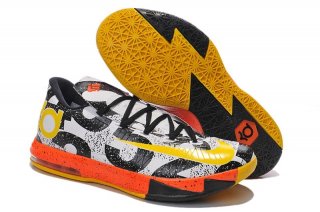 Nike KD 6 Noir Blanc Jaune Orange