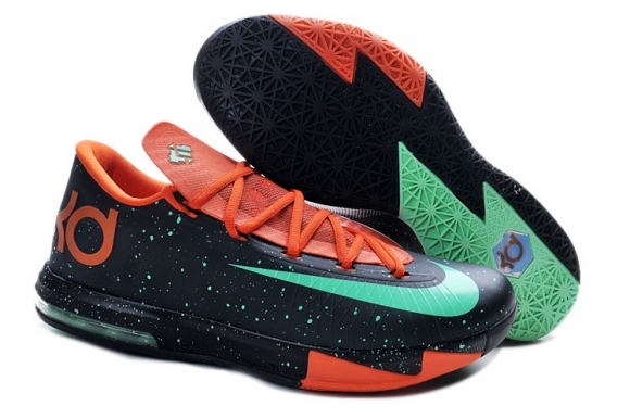 Nike KD 6 Noir Orange Vert