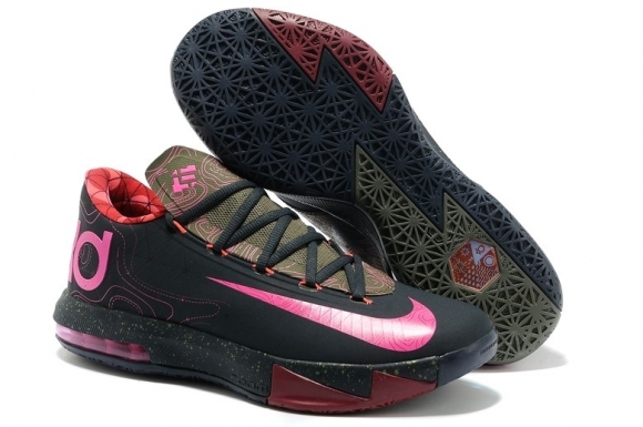 Nike KD 6 Noir Rose Rouge