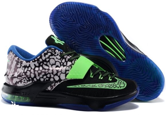 Nike KD 7 Noir Vert Bleu