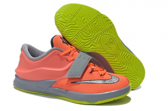 Nike KD 7 Orange Gris Enfant