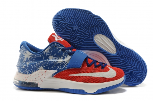 Nike KD 7 Rouge Blanc Bleu