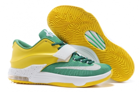 Nike KD 7 Vert Jaune Blanc