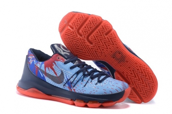 Nike KD 8 Foncé Bleu Orange