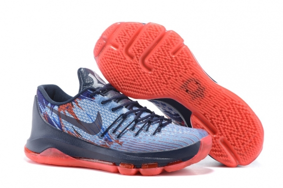 Nike KD 8 Rouge Foncé Bleu