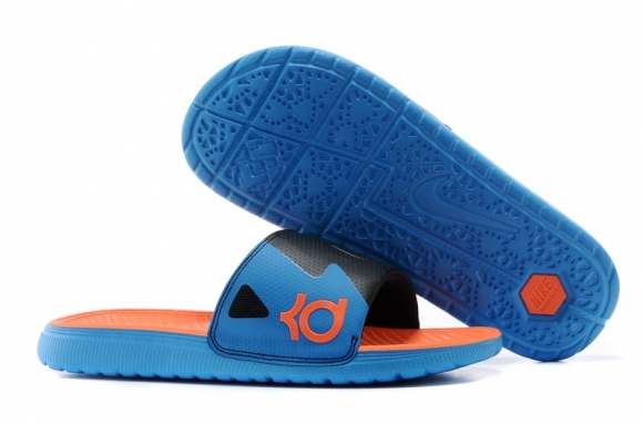 Nike KD Claquette Noir Bleu Orange