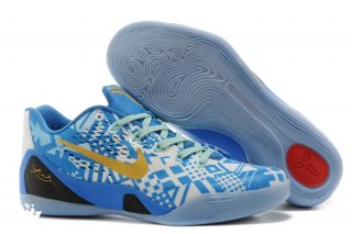 Nike Kobe 9 Elite Bleu Blanc Jaune