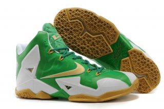 Nike Lebron 11 Blanc Vert Or