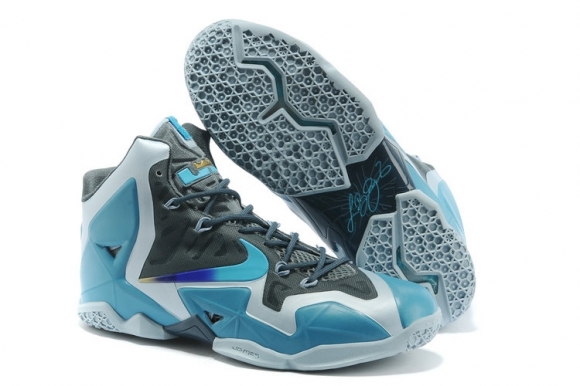 Nike Lebron 11 Bleu Argent Gris