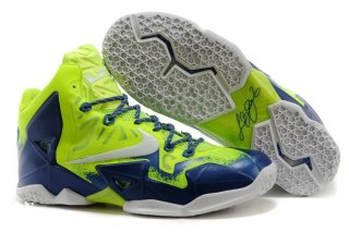 Nike Lebron 11 Bleu Fluorescent Vert