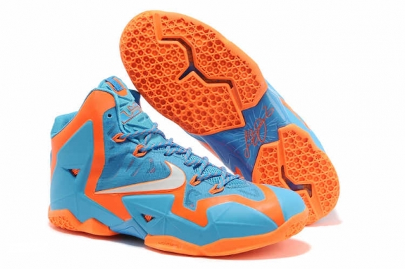 Nike Lebron 11 Bleu Orange