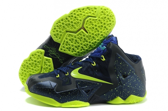 Nike Lebron 11 Foncé Bleu Noir