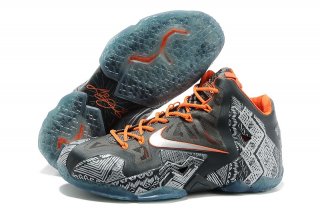 Nike Lebron 11 Gris Argent Orange