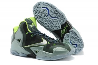Nike Lebron 11 Gris Fluorescent Vert