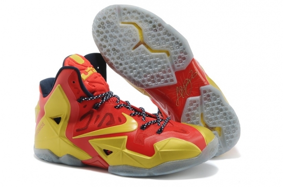 Nike Lebron 11 Jaune Rouge