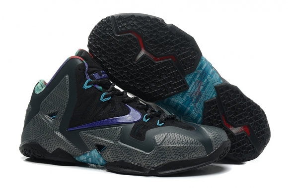 Nike Lebron 11 Noir Gris Pourpre