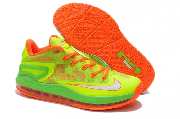 Nike Lebron 11 Orange Fluorescent Vert
