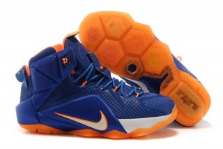 Nike Lebron 12 Foncé Bleu Orange