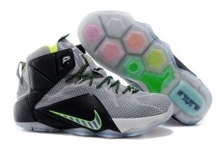 Nike Lebron 12 Gris Noir Vert
