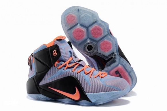Nike Lebron 12 Noir Pourpre Orange