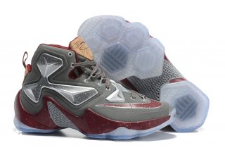 Nike Lebron 13 Argent Gris Rouge