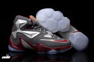 Nike Lebron 13 Gris Argent Rouge