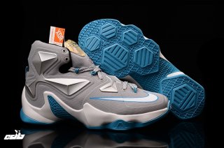 Nike Lebron 13 Gris Blanc Bleu