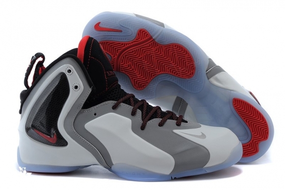 Nike Lil Penny Posite Gris Noir Rouge