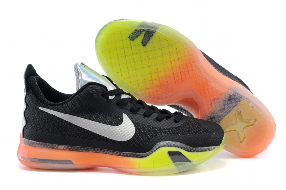 Nike Zoom Kobe 10 Noir Gris Jaune Orange