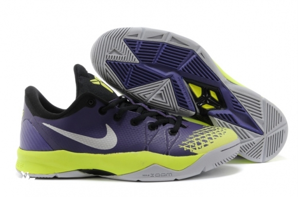 Nike Zoom Kobe 4 Noir Pourpre Fluorescent Vert