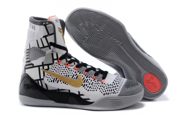 Nike Zoom Kobe 9 Elite Gris Or Noir