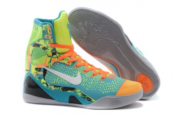 Nike Zoom Kobe 9 Elite Jaune Orange Bleu