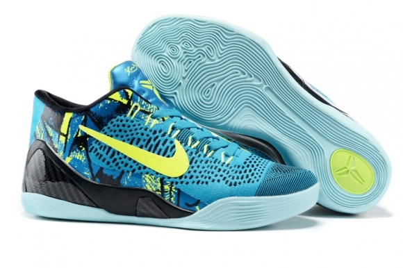 Nike Zoom Kobe 9 Elite Noir Bleu Jaune