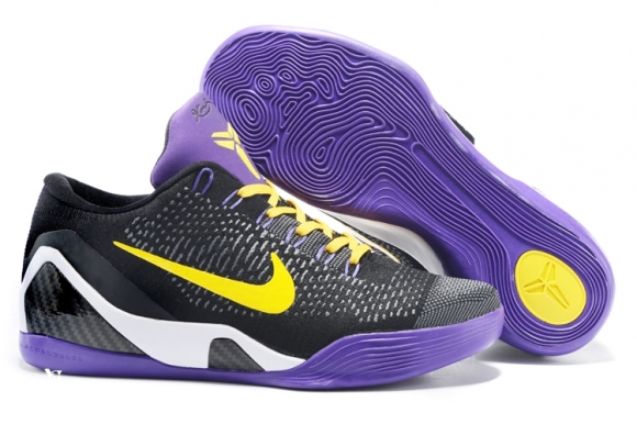 Nike Zoom Kobe 9 Elite Noir Pourpre Jaune Blanc