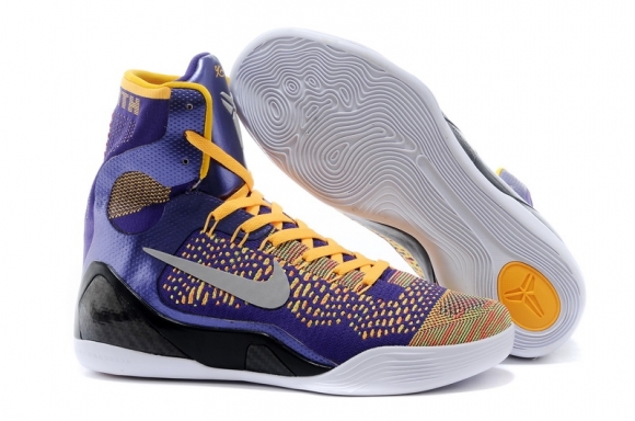 Nike Zoom Kobe 9 Elite Pourpre Jaune