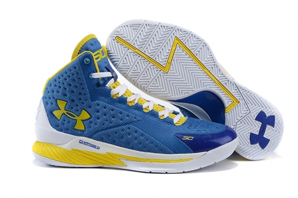 Under Armour Curry 1 Bleu Jaune Blanc