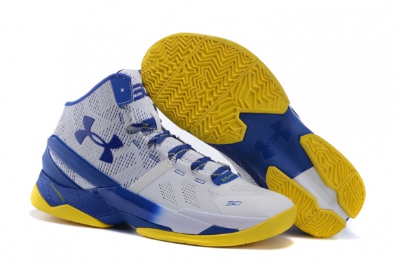 Under Armour Curry 2 Blanc Bleu Jaune