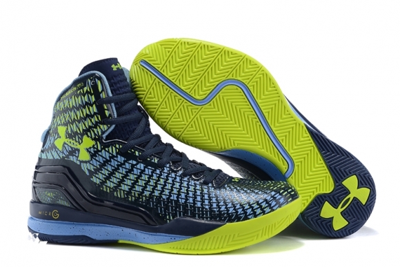 Under Armour Curry 2 Vert Bleu