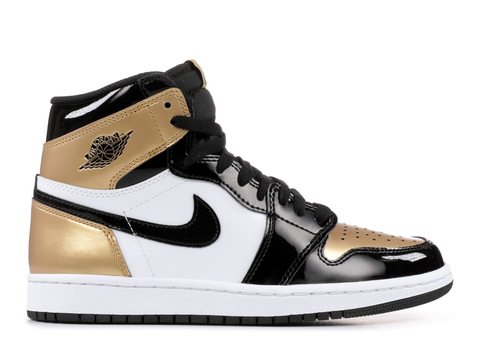 air jordan 1 high og retro black & metallic gold