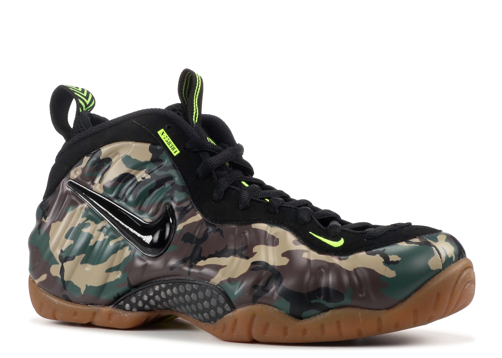 black and white camo foamposites