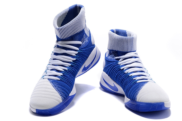 Nike Hyperdunk 2016 Flyknit Blanc Bleu