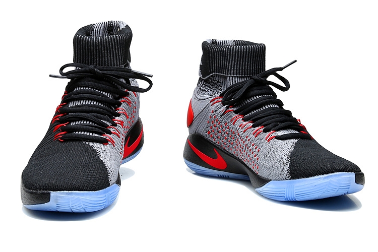 Nike Hyperdunk 2016 Flyknit Noir Rouge Gris