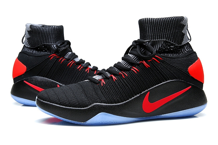 Nike Hyperdunk 2016 Flyknit Noir Rouge Gris